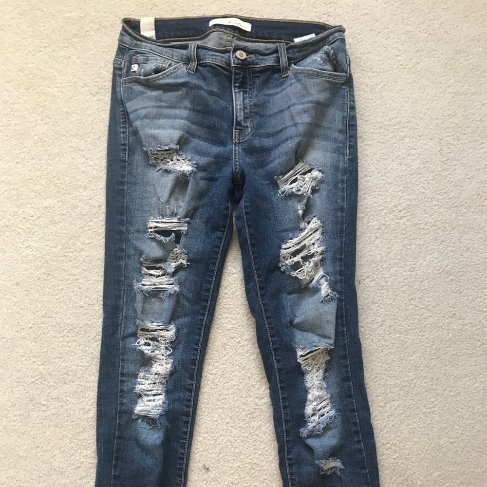 Indigo Blue Ripped Jeans (28-29)